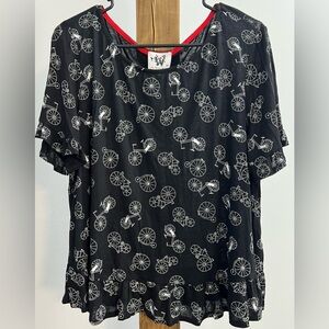 Bicycle print‎ top